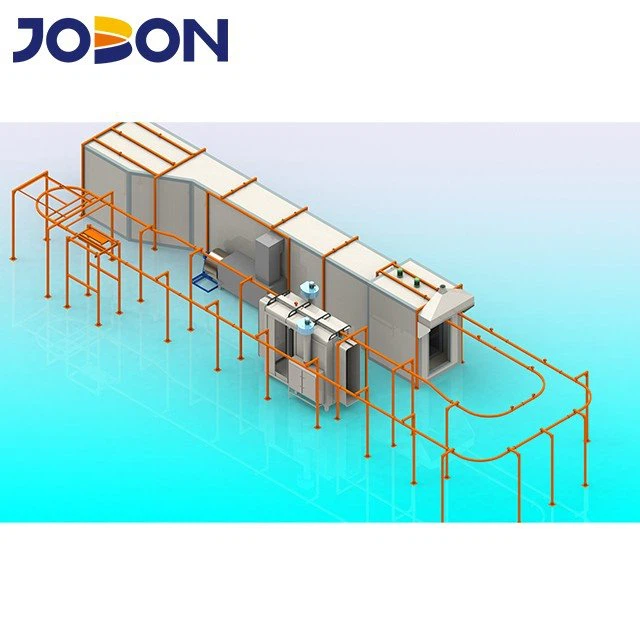 semi automatic powder coating line