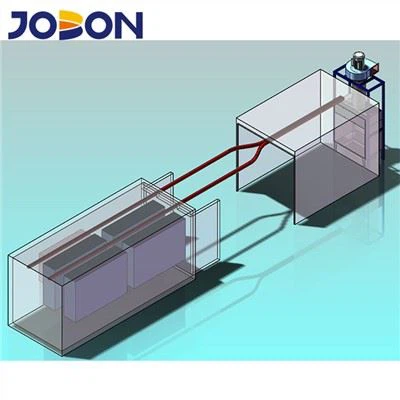 Handmatige poedercoatlijn met boventransportband