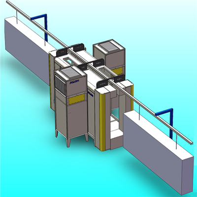 Kleine bezette lange delen coating poeder spuitcabine