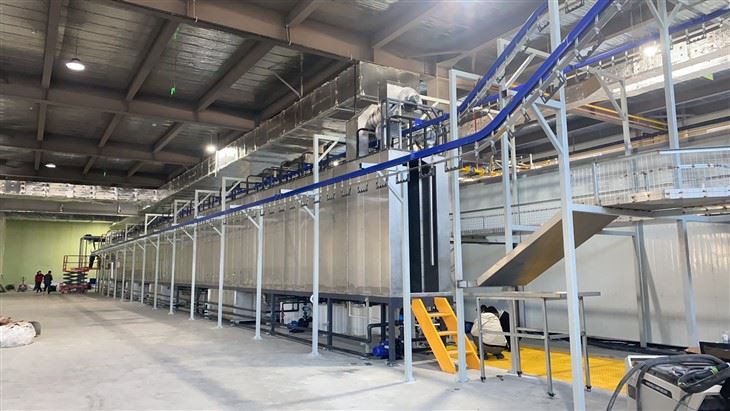 Volautomatische poedercoatinglijn voor oppervlaktebehandeling van metaalproducten